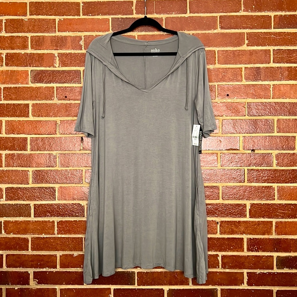 NWT, NY&Co Short Sleeve Gray oversized dress